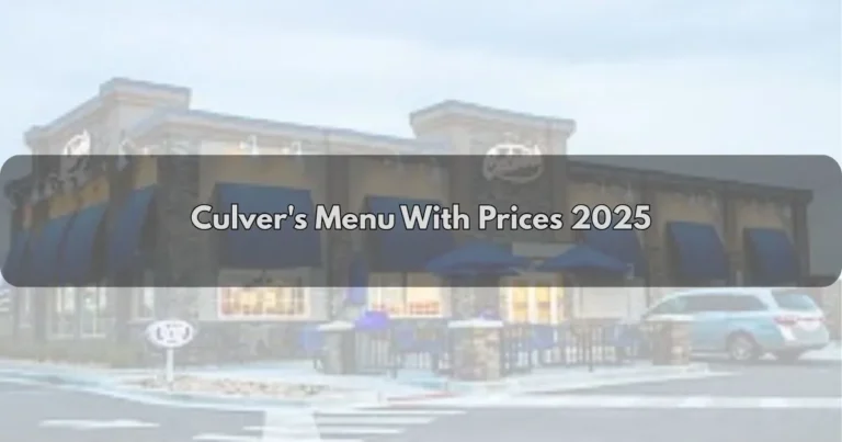 Culvers Menu With Prices 2025